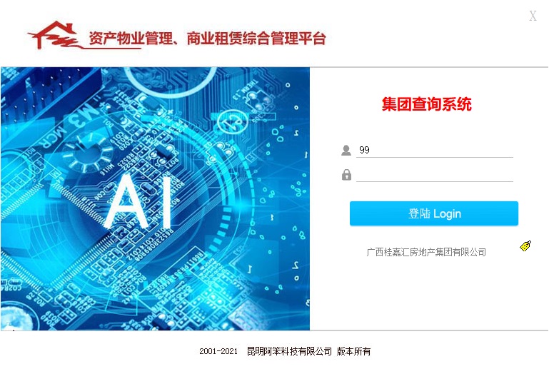 广西桂嘉汇房地产集团有限公司升级至2021云集团网络版