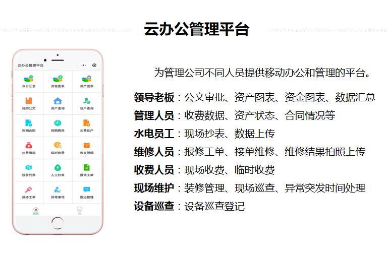 物管王软件实现业务管理、移动办公、在线服务全方面管理